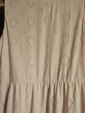 Cream Eyelet Dress with Cutouts
